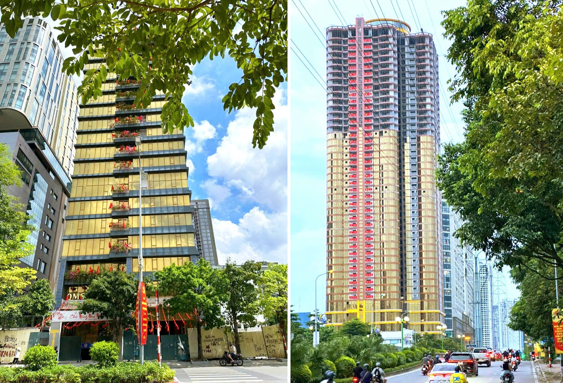 QMS Top Tower Tố Hữu rợp sắc cờ đỏ, lan tỏa niềm tự hào trong dịp Quốc khánh 2/9