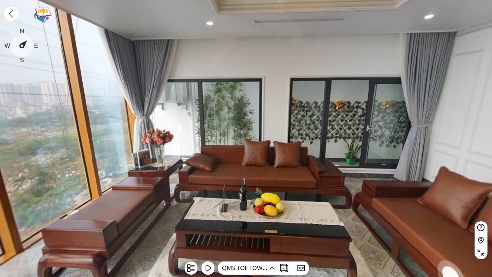 Khám phá căn hộ  QMS TOP TOWER – Căn 3 (102,9m2) công nghệ thực tế 360 độ