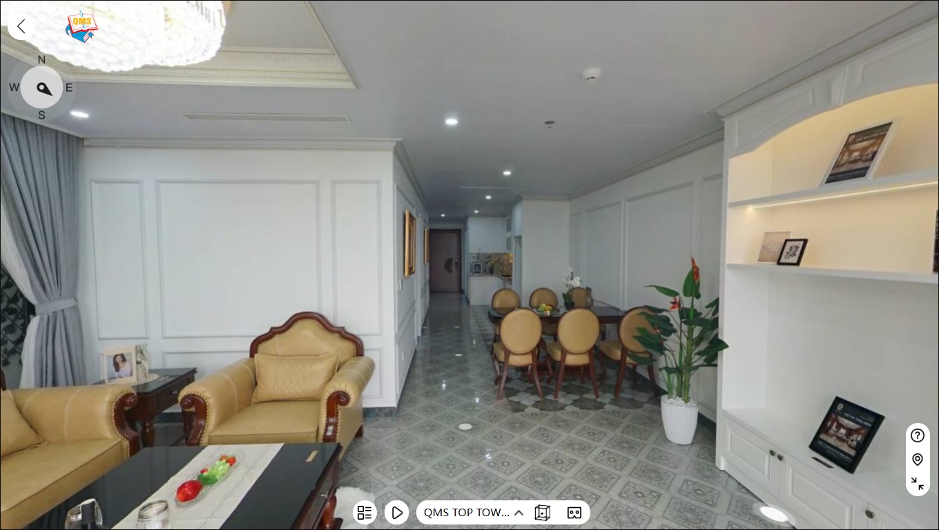 Khám phá căn hộ  QMS TOP TOWER – Căn 4 (102,9m2) công nghệ thực tế 360 độ