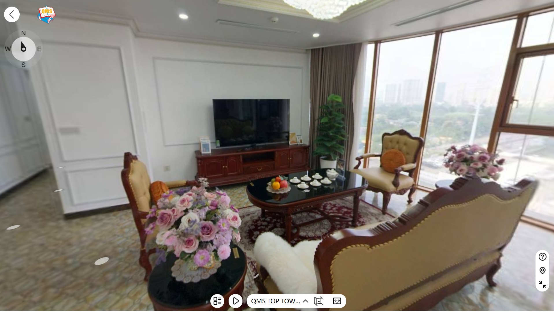 Khám phá căn hộ  QMS TOP TOWER – Căn 12 (113,1m2) công nghệ thực tế 360 độ
