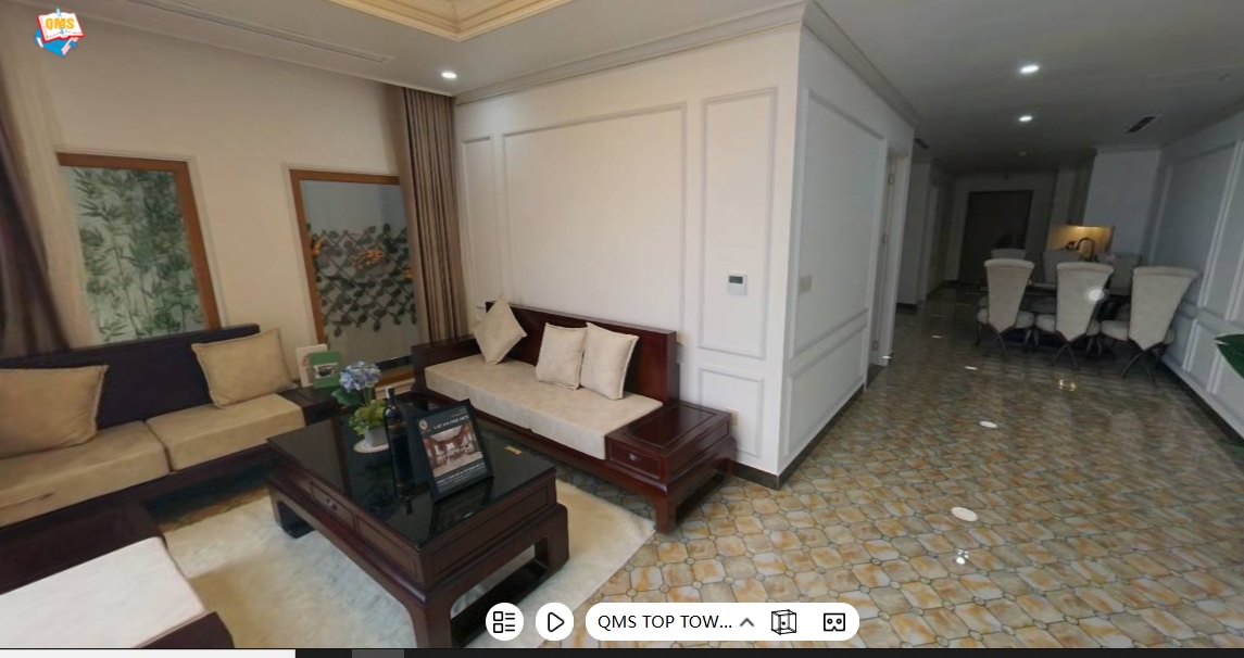 Khám phá căn hộ  QMS TOP TOWER – Căn 7  (90m2) công nghệ thực tế 360 độ