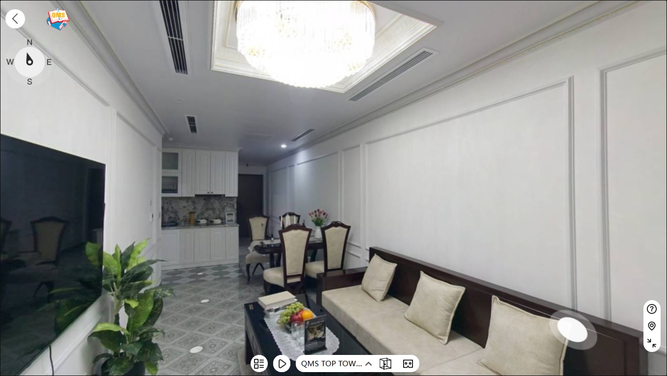 Khám phá căn hộ  QMS TOP TOWER – Căn 8  (67m2) công nghệ thực tế 360 độ